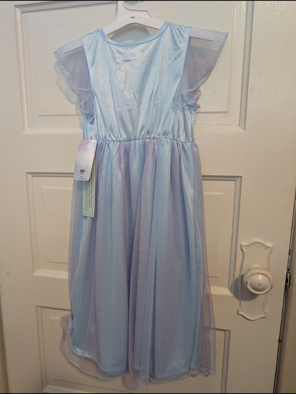 Disney Frozen Elsa Graphic Light Blue w Lavender Nightgown NWT Girls Size 5T - Picture 4 of 4